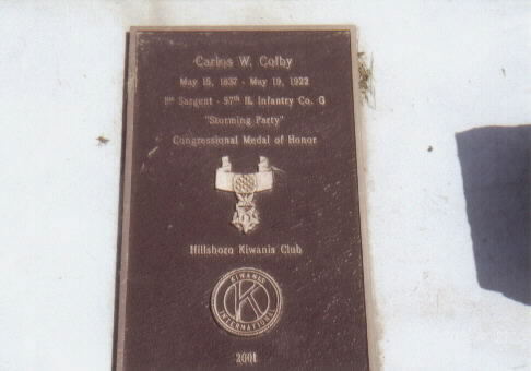 Medal of Honor Recipient Corporal Carlos William Colby Headstone